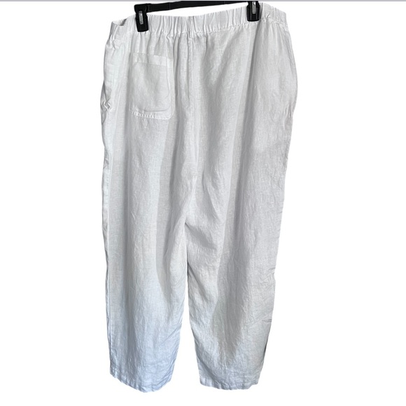 Quince 100% European Linen Pants White Sz X-Large Elastic Waist Relaxed Fit - Picture 4 of 16